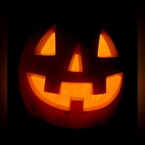 Vintage Pumpkin Jack O Lantern Lighted Halloween Fall Decor 9" - Picture 9 of 11